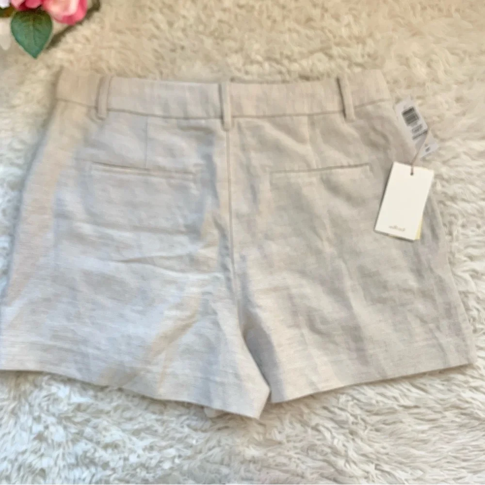 NEW Aritzia Wilfred Layover Linen Blend 3” Shorts in Natural Ecru NWT 10 12